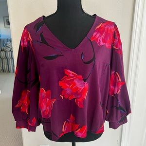 Purple/pink/magenta/red blouse by A New Day with 3/4 length sleeves